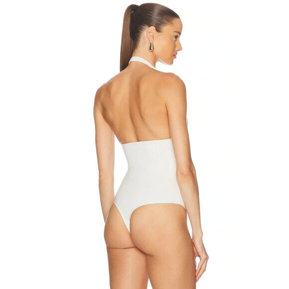 SANS FAFF Bamboo Halter Bodysuit in White - Picture 4 of 5